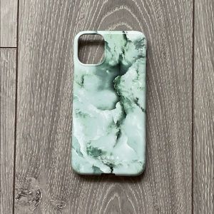 Burga green marble iPhone 11 snap case